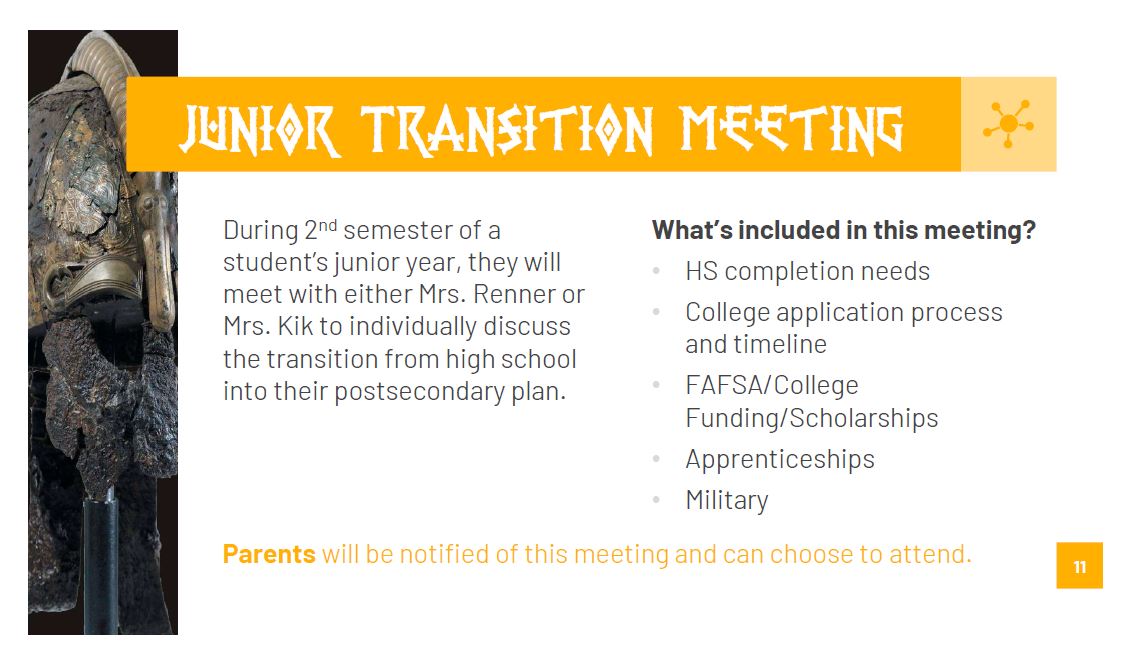 Junior Transition Info Slide