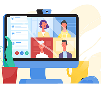 virtual meeting clipart